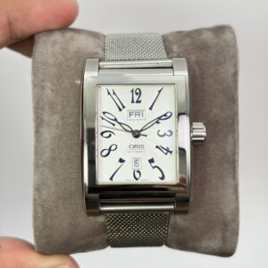 Oris Rectangular Silver White 585-7525-40-02