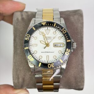 Seiko SKX027K2 Two-Tone White Face 7S26-0050